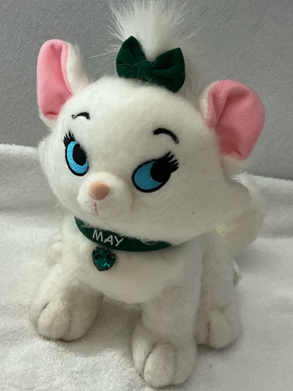Marie the cat vintage May birth stone emerald plush stuffed animal